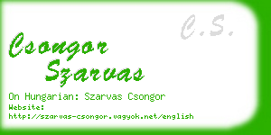 csongor szarvas business card